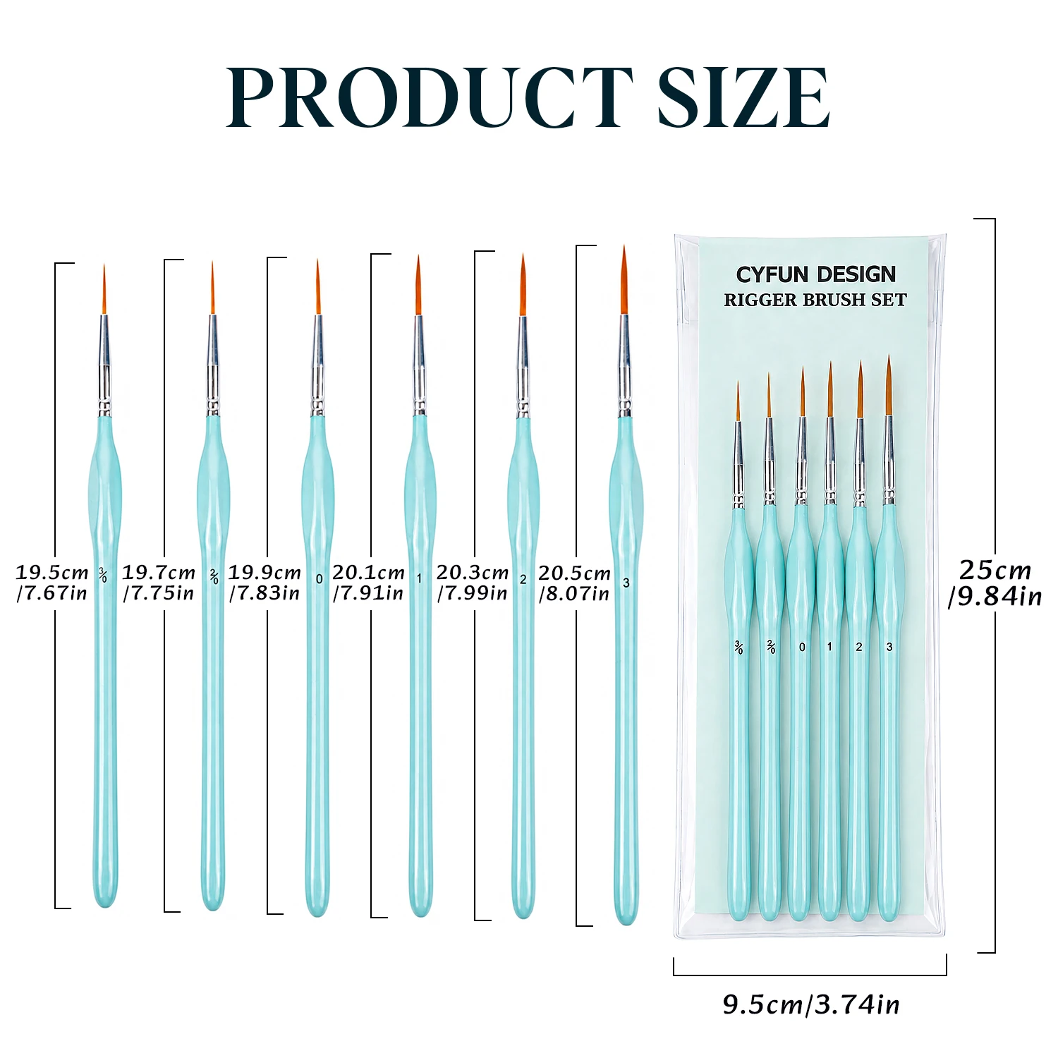 6pcs Rigger Paint Brushes Set, - огляд і ціна Detailing Brush Set